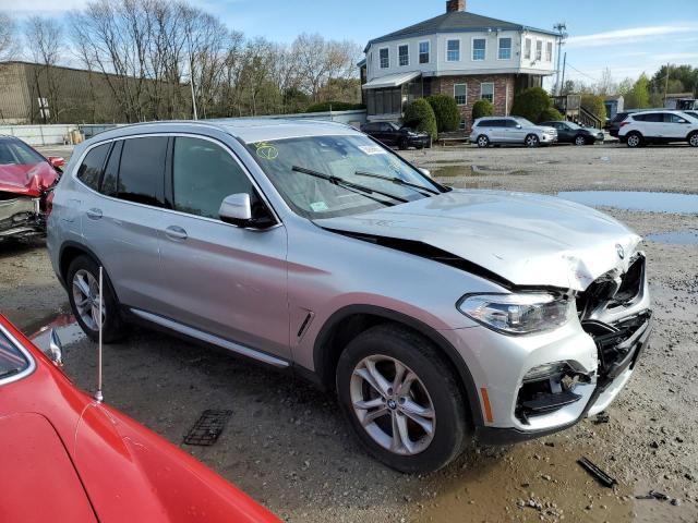 5UXTY5C08M9E07159 - 2021 BMW X3 XDRIVE30I SILVER photo 4