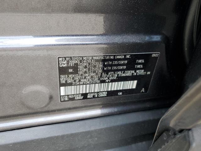 2T3A1RFV2NC312768 - 2022 TOYOTA RAV4 XLE PREMIUM GRAY photo 13