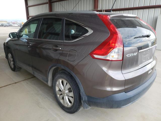 2HKRM4H75EH639229 - 2014 HONDA CR-V EXL BROWN photo 2