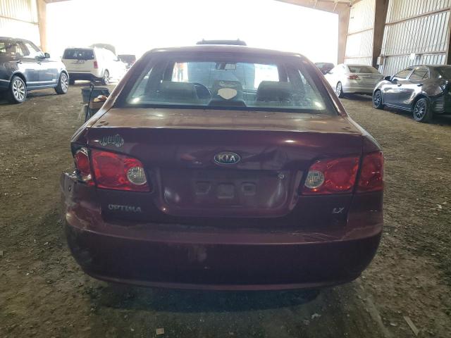 KNAGE123975122878 - 2007 KIA OPTIMA LX MAROON photo 6