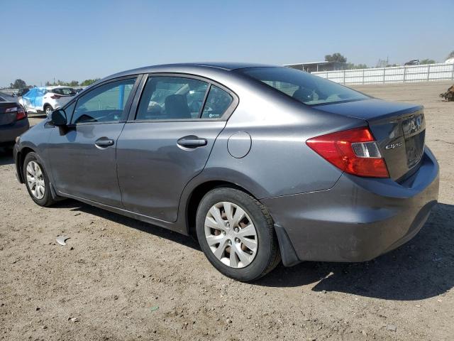 19XFB2F52CE051269 - 2012 HONDA CIVIC LX GRAY photo 2