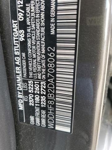 WDDHF8JB2DA708062 - 2013 MERCEDES-BENZ E 350 4MATIC GRAY photo 12