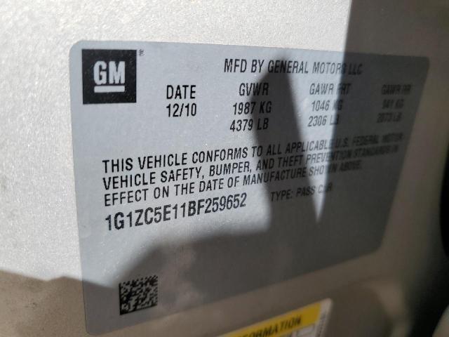 1G1ZC5E11BF259652 - 2011 CHEVROLET MALIBU 1LT ბეჟი ფოტო 13