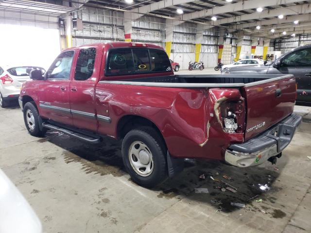 5TBRN34182S316462 - 2002 TOYOTA TUNDRA ACCESS CAB SR5 BURGUNDY photo 2