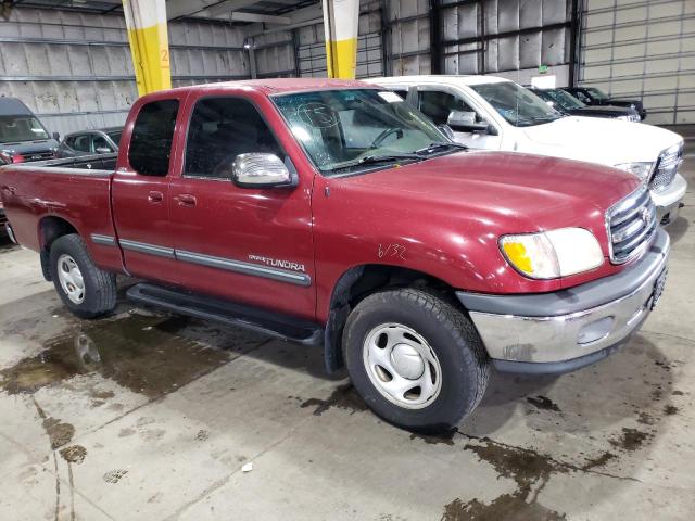 5TBRN34182S316462 - 2002 TOYOTA TUNDRA ACCESS CAB SR5 BURGUNDY photo 4