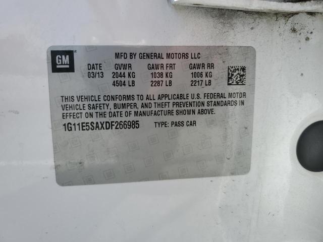 1G11E5SAXDF266985 - 2013 CHEVROLET MALIBU 2LT 白色 照片 12