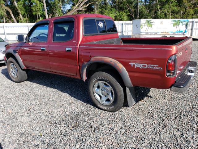 5TEGN92N81Z731306 - 2001 TOYOTA TACOMA DOUBLE CAB PRERUNNER RED photo 2