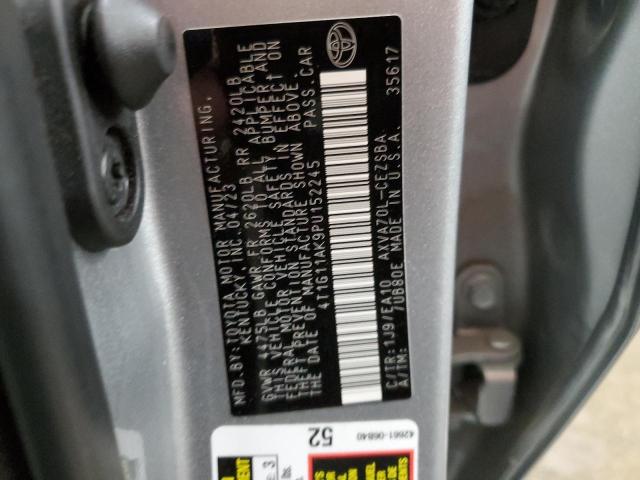 4T1G11AK9PU152245 - 2023 TOYOTA CAMRY SE NIGHT SHADE SILVER photo 12