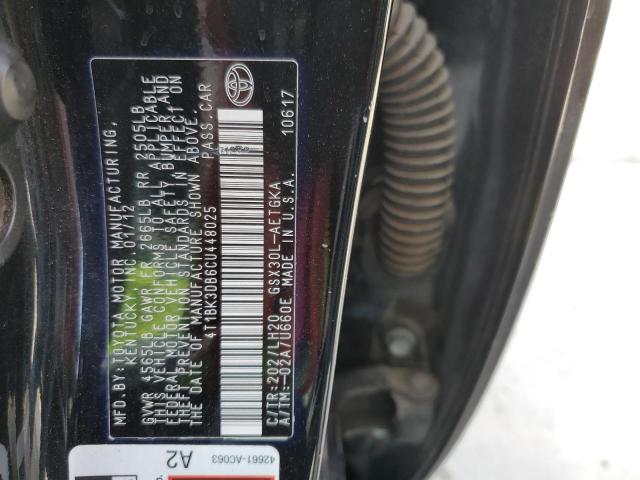 4T1BK3DB6CU448025 - 2012 TOYOTA AVALON BASE Qara foto 13