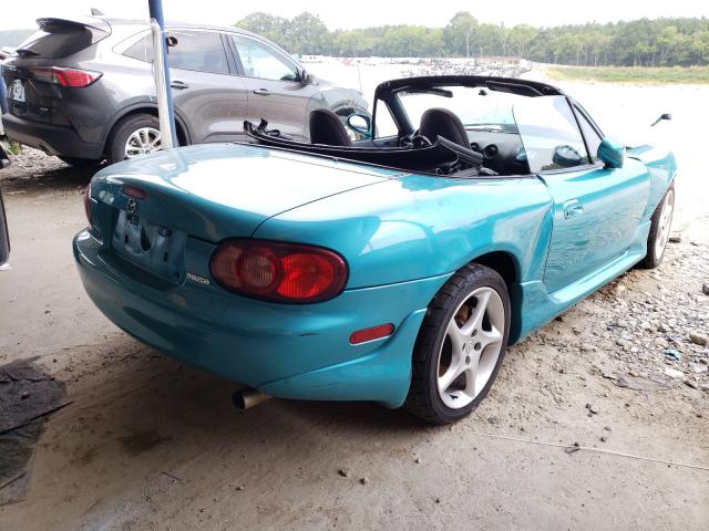 JM1NB353X30312349 - 2003 MAZDA MX-5 MIATA BASE TURQUOISE photo 4