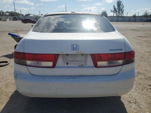 1HGCM56884A070133 - 2004 HONDA ACCORD EX WHITE photo 6