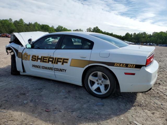 2C3CDXAT5EH142824 - 2014 DODGE CHARGER POLICE WHITE photo 2