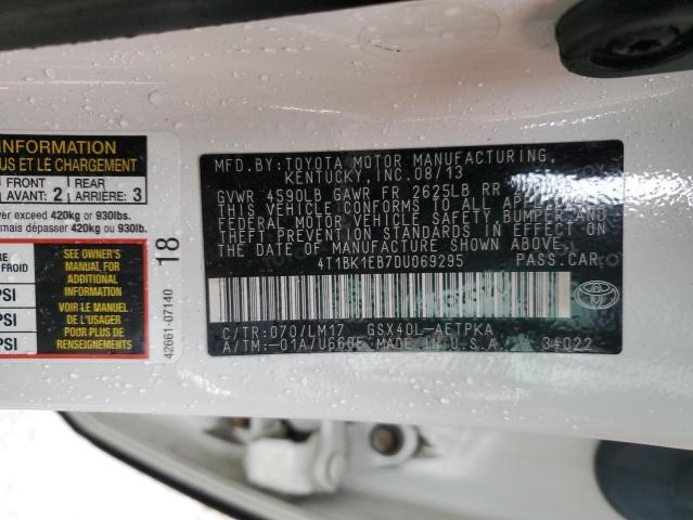 4T1BK1EB7DU069295 - 2013 TOYOTA AVALON BASE Ağ foto 12