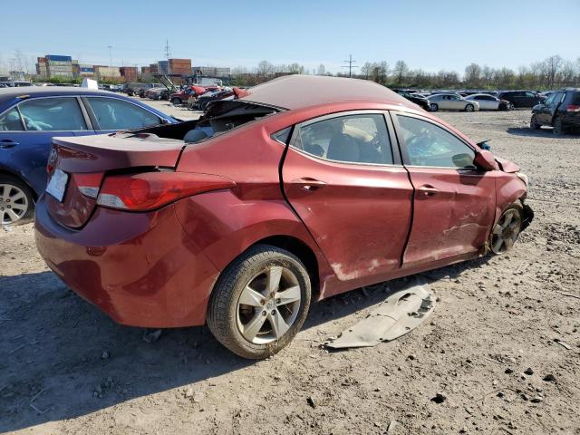 KMHDH4AE3BU091655 - 2011 HYUNDAI ELANTRA GLS RED photo 3