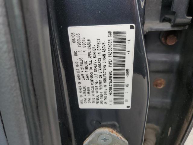 1HGCM56476A166903 - 2006 HONDA ACCORD LX BLUE photo 12