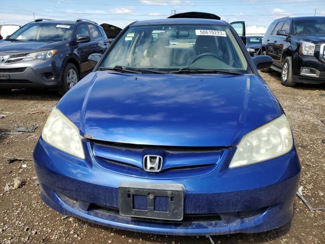 1HGES16315L015248 - 2005 HONDA CIVIC DX VP 蓝色 照片 5