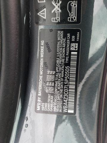 WBA4Z3C07L5P50505 - 2020 BMW 430XI GRAY photo 12