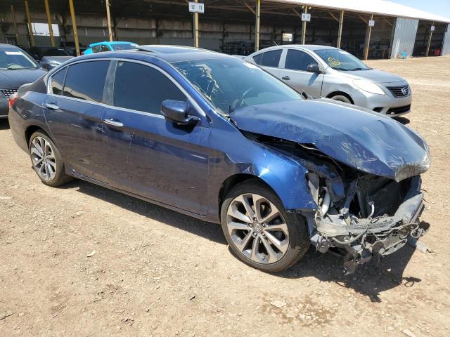 1HGCR2F8XFA006095 - 2015 HONDA ACCORD EXL BLUE photo 4