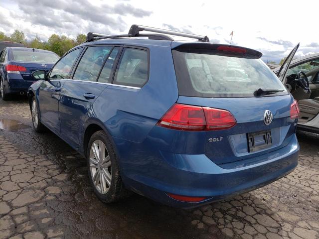 3VWCA7AU4FM504073 - 2015 VOLKSWAGEN GOLF SPORT TDI S BLUE photo 2