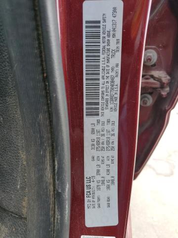 1C6RREFT5KN838467 - 2019 RAM 1500 BIG HORN/LONE STAR BURGUNDY photo 12