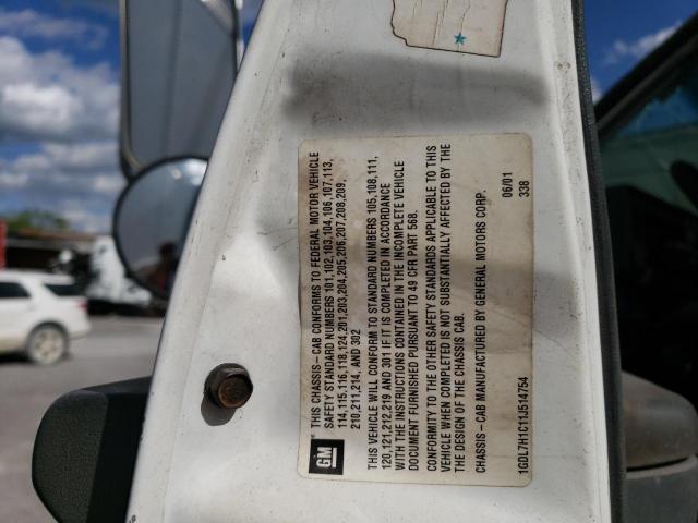 1GDL7H1C11J514754 - 2001 GMC C-SERIES C7H042 白色 照片 12