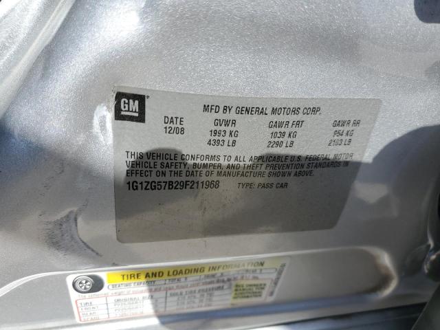 1G1ZG57B29F211968 - 2009 CHEVROLET MALIBU LS SILVER photo 12