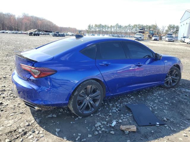 19UUB5F56MA013302 - 2021 ACURA TLX TECH A BLUE photo 3
