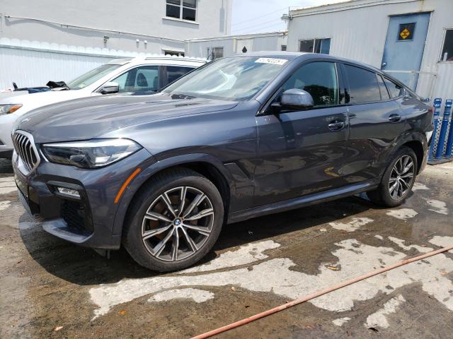 5UXCY6C05M9G75706 - 2021 BMW X6 XDRIVE40I GRAY photo 1