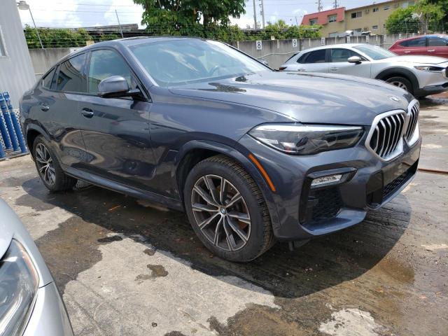 5UXCY6C05M9G75706 - 2021 BMW X6 XDRIVE40I GRAY photo 4