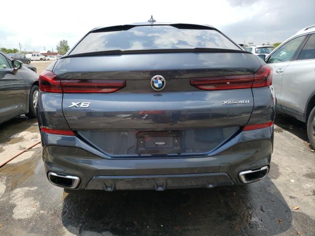 5UXCY6C05M9G75706 - 2021 BMW X6 XDRIVE40I GRAY photo 6