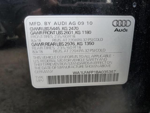 WA1LFAFP1BA035367 - 2011 AUDI Q5 PREMIUM PLUS BLACK photo 12