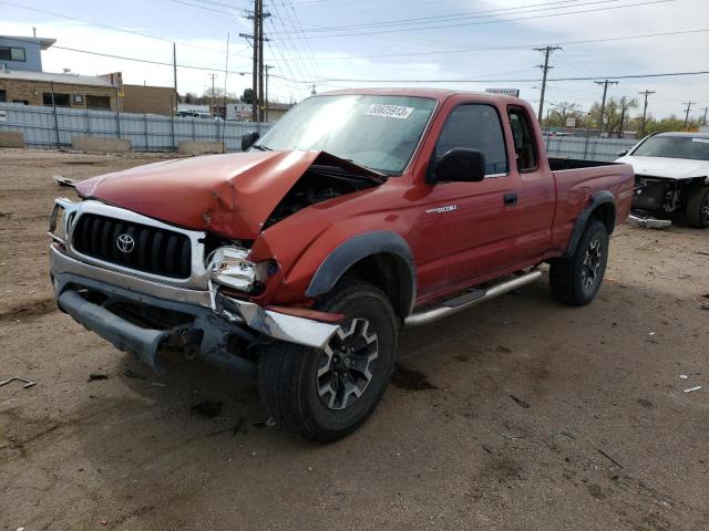 5TEWN72N21Z810227 - 2001 TOYOTA TACOMA XTRACAB RED photo 1