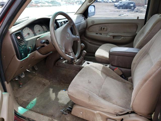 5TEWN72N21Z810227 - 2001 TOYOTA TACOMA XTRACAB RED photo 7