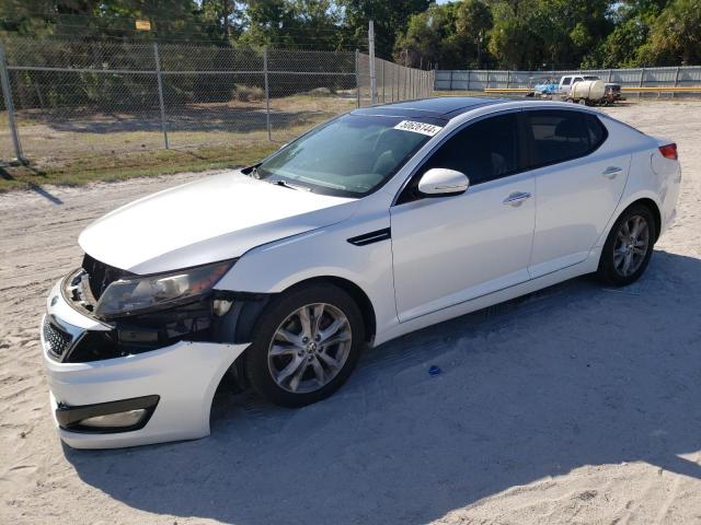 KNAGN4A72B5086112 - 2011 KIA OPTIMA EX WHITE photo 1