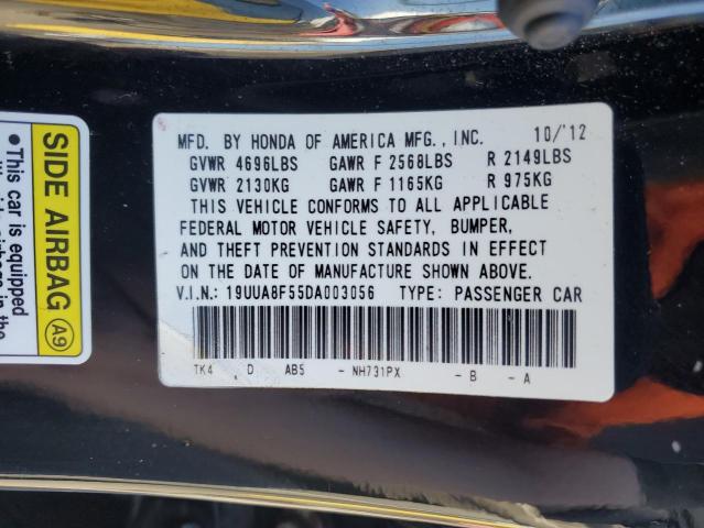 19UUA8F55DA003056 - 2013 ACURA TL TECH BLACK photo 12