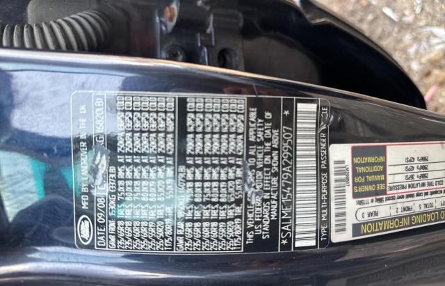 SALME15479A299507 - 2009 LAND ROVER RANGE ROVE HSE BLUE photo 10