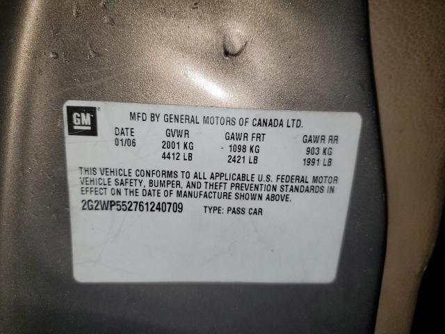 2G2WP552761240709 - 2006 PONTIAC GRAND PRIX 棕色 照片 12