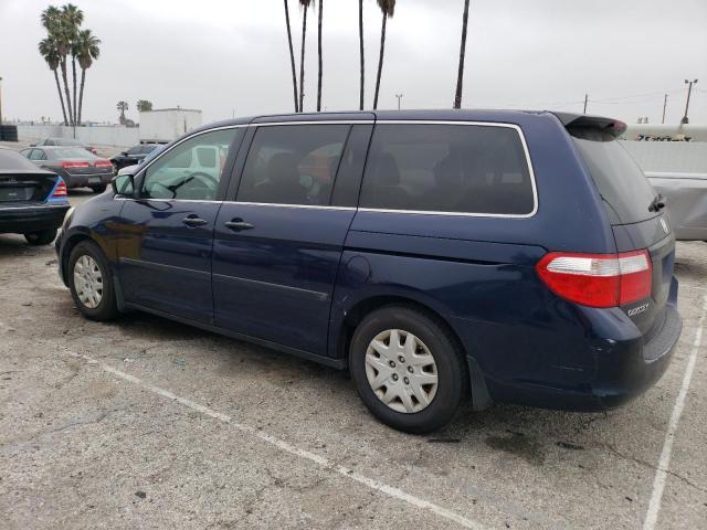 5FNRL38237B102460 - 2007 HONDA ODYSSEY LX BLUE photo 2