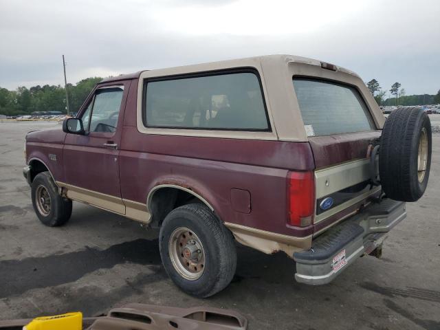 1FMEU15N4TLA41878 - 1996 FORD BRONCO U100 BURGUNDY photo 2