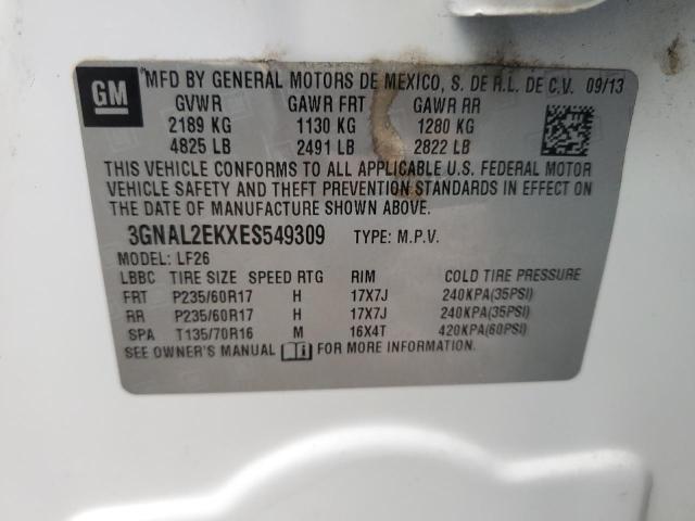 3GNAL2EKXES549309 - 2014 CHEVROLET CAPTIVA LS WHITE photo 13