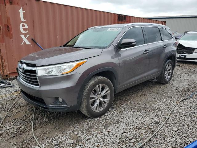 5TDKKRFH0ES020144 - 2014 TOYOTA HIGHLANDER XLE CHARCOAL photo 1