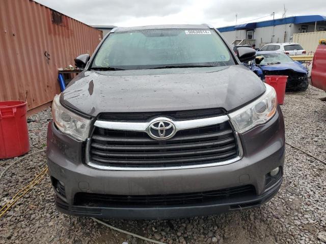 5TDKKRFH0ES020144 - 2014 TOYOTA HIGHLANDER XLE CHARCOAL photo 5