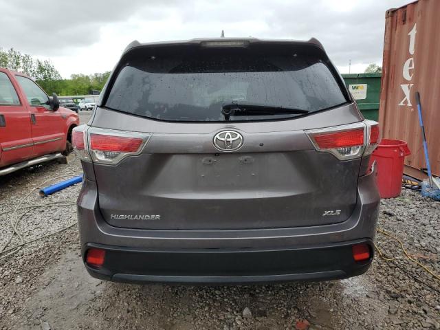 5TDKKRFH0ES020144 - 2014 TOYOTA HIGHLANDER XLE CHARCOAL photo 6