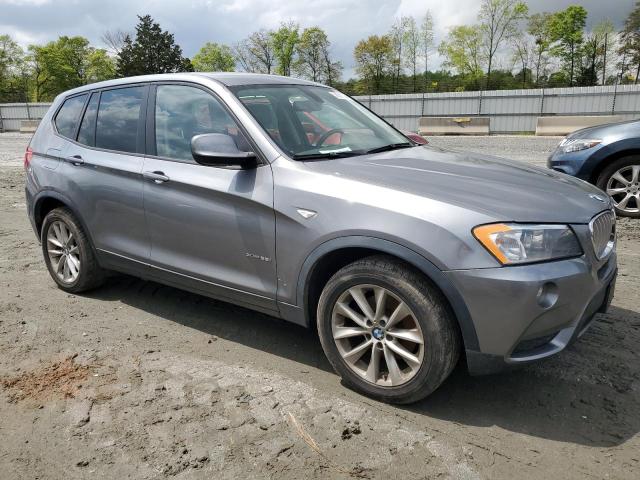 5UXWX9C50D0A22878 - 2013 BMW X3 XDRIVE28I GRAY photo 4