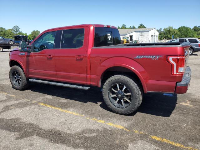 1FTEW1EF0GKE02719 - 2016 FORD F150 SUPERCREW MAROON photo 2