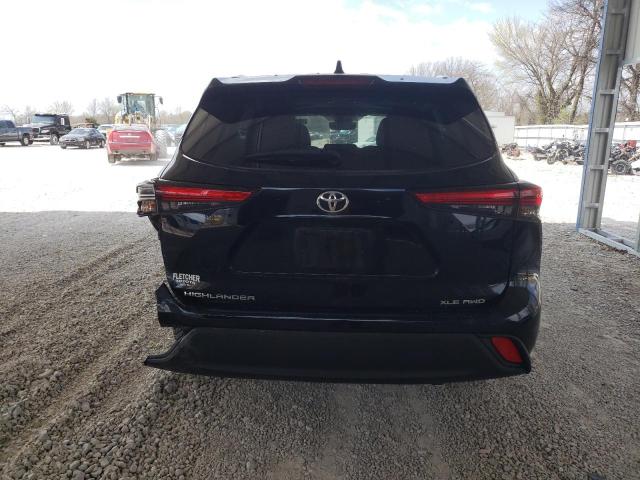 5TDGZRBH5MS084881 - 2021 TOYOTA HIGHLANDER XLE 黑色 照片 6