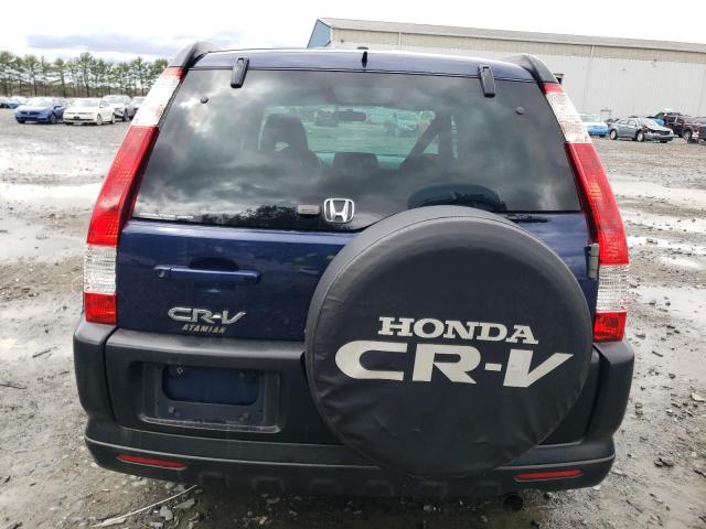 SHSRD78855U302092 - 2005 HONDA CR-V EX BLUE photo 6