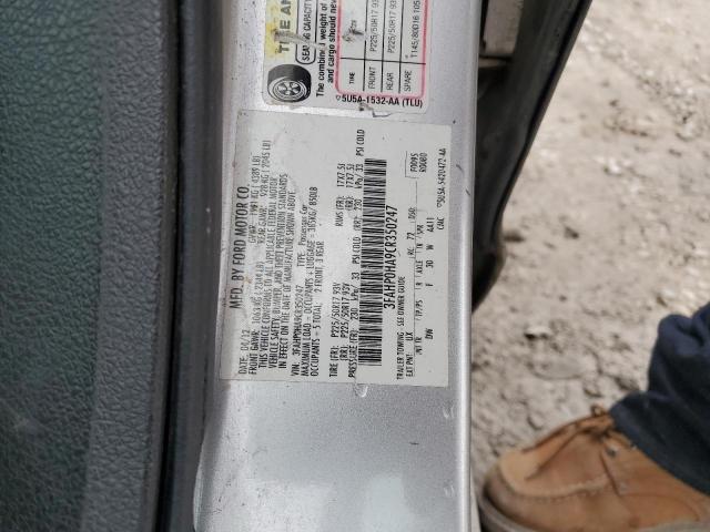 3FAHP0HA9CR350247 - 2012 FORD FUSION SE SILVER photo 12