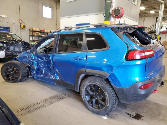 1C4PJMBS3HW664299 - 2017 JEEP CHEROKEE TRAILHAWK BLUE photo 2