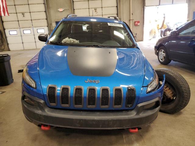 1C4PJMBS3HW664299 - 2017 JEEP CHEROKEE TRAILHAWK BLUE photo 5